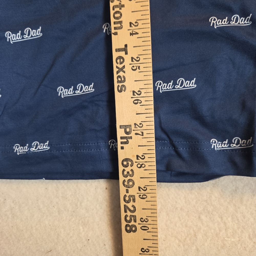 Burlebo Men's Rad Dad Performance Lightweight Golf Polo Shirt Sz. NEW NAVY - Picture 8 of 9